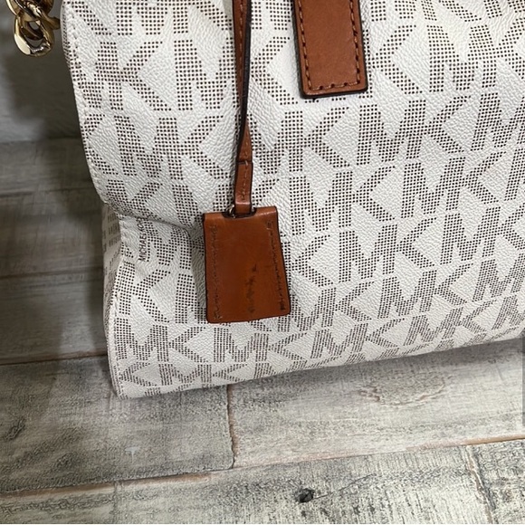 Large Michael Kors Hamilton White and Brown - Picture 6 of 16